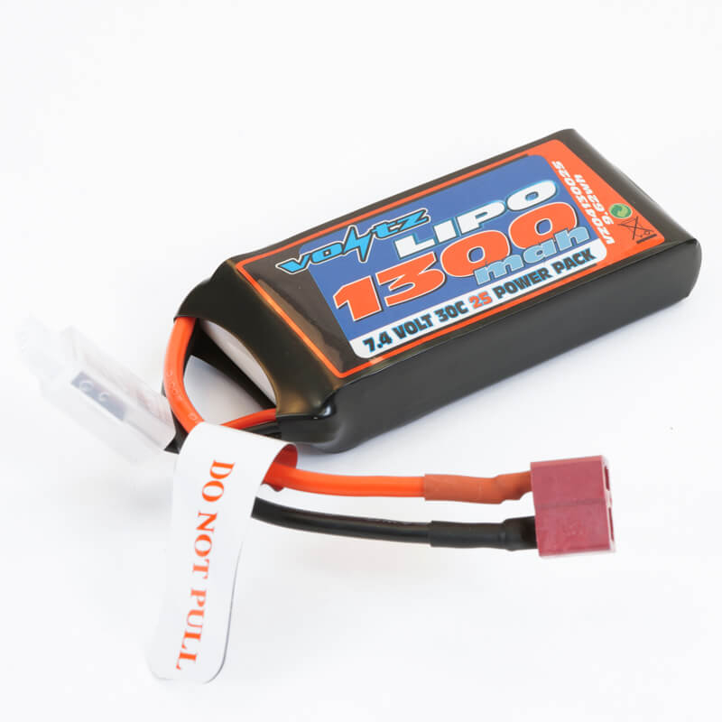 image VOLTZ 1300mah 2S 7.4V 30C LIPO BATTERY (DEANS CONNECTOR) - Image 1
