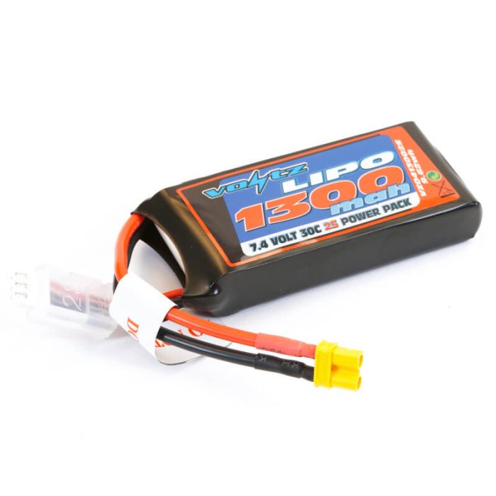 VOLTZ 1300mah 7.4V 30C LIPO BATTERY w/XT30 - Image 1