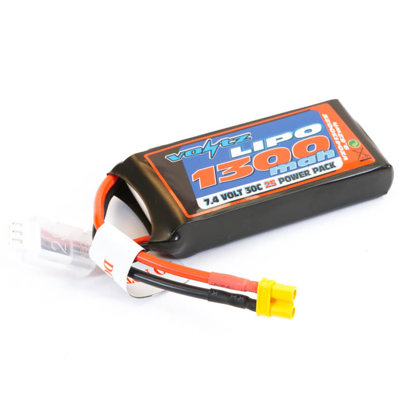 image VOLTZ 1300mah 7.4V 30C LIPO BATTERY w/XT30 - Image 1