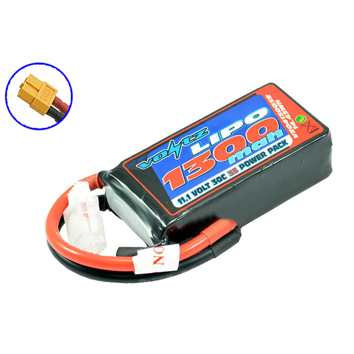 image VOLTZ 1300mah 11.1V 30C LIPO BATTERY w/XT60 - Image 1
