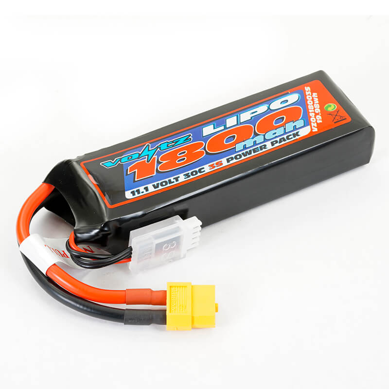 image VOLTZ 1800mah 11.1V 30C LIPO BATTERY W/XT60 - Image 1