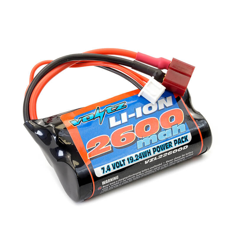 image VOLTZ LI-ION 7.4V 2600MAH BATTERY WITH DEANS T-PLUG - Image 1