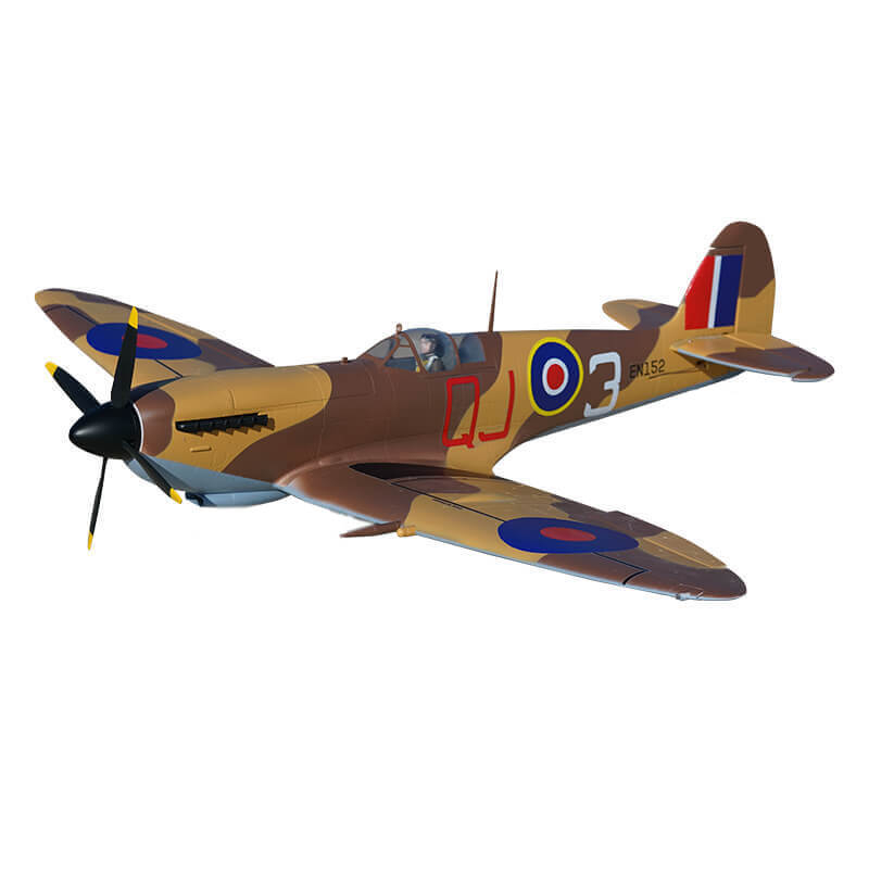 image XFLY SUPERMARINE SPITFIRE MKIX BROWN 1200MM NO LANDING GEAR WITHOUT TX/RX/BAT - Image 1