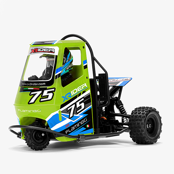 image X-RIDER FLAMINGO 1/8 RC TRICYCLE RTR - GREEN - Image 1