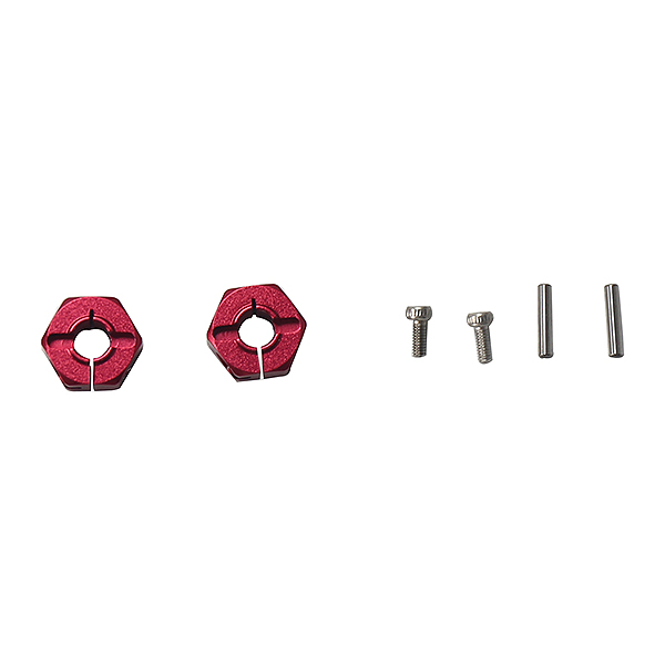 image X-RIDER FLAMINGO 6MM HEX. HUB SET(METAL,RED) - Image 1