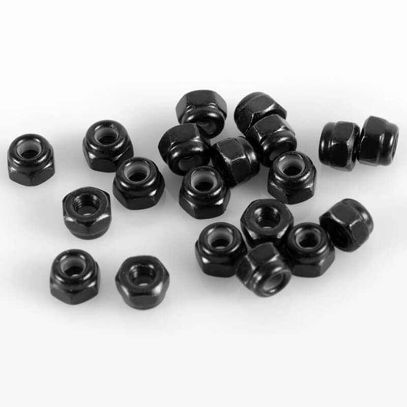 image RC4WD NYLOCK NUTS M2.5 (BLACK) - Image 1