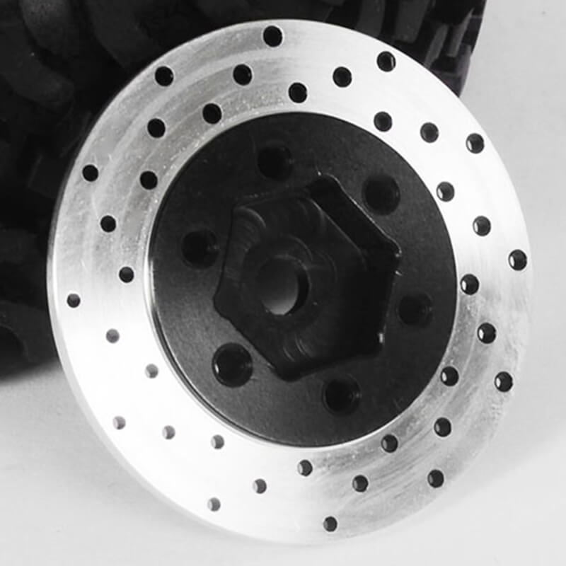 image RC4WD 1.9"/2.2" 6 LUG STEEL WHEEL HEX HUB WITH BRAKE ROTOR - Image 1