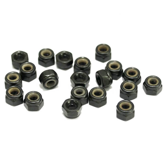 RC4WD NYLOCK NUTS M3 (BLACK) - Image 1