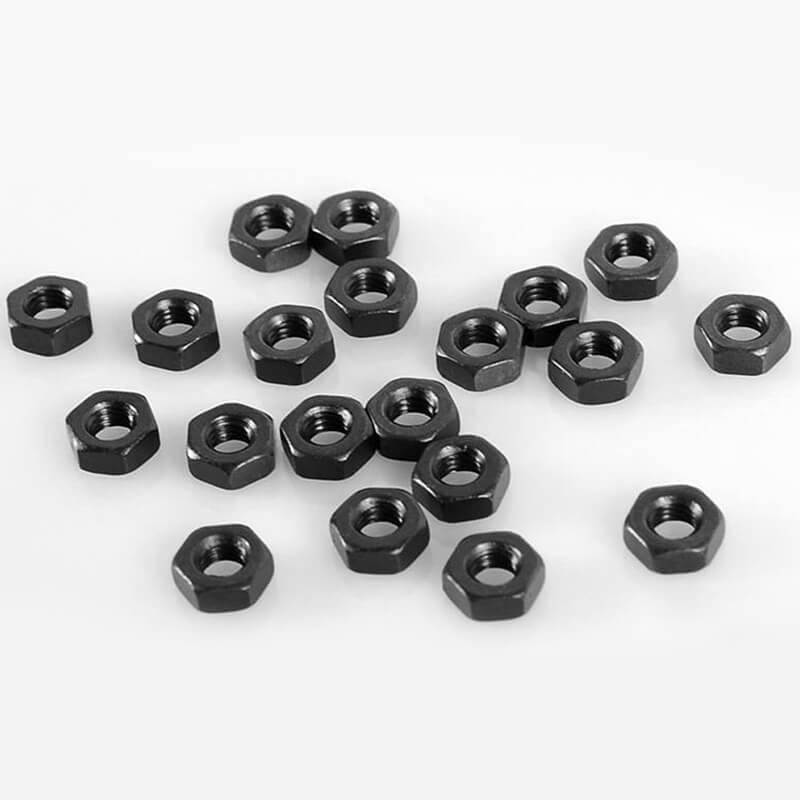 image RC4WD REGULAR M3 BLACK NUTS (20) - Image 1