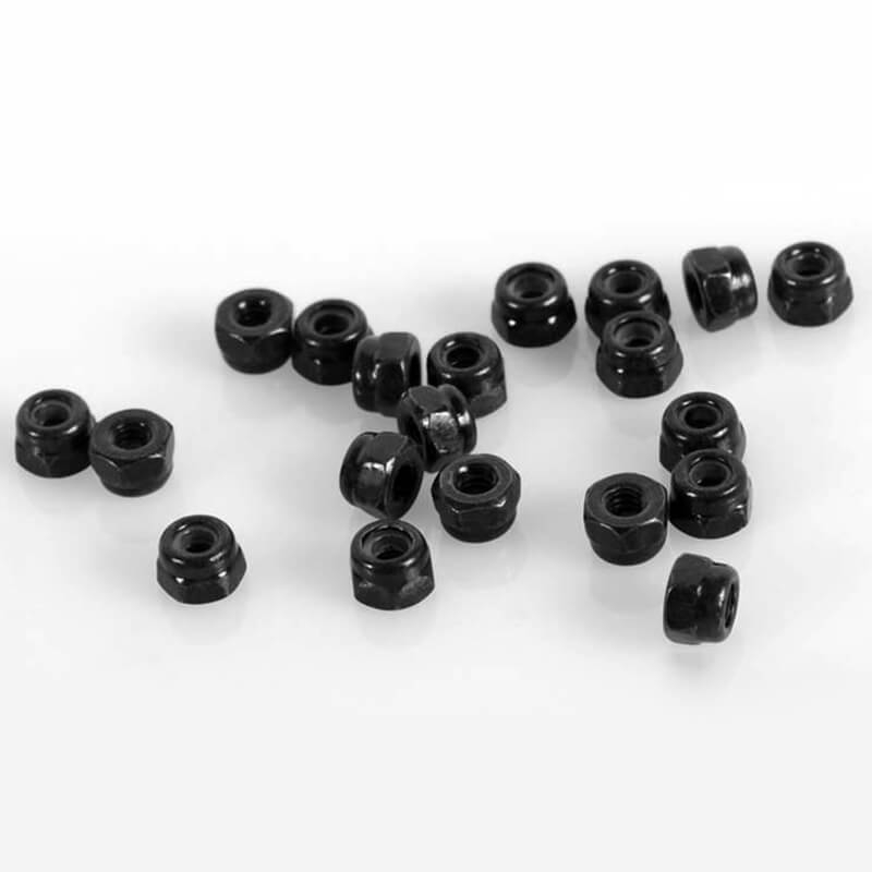 image RC4WD NYLOCK NUTS M2 (BLACK) - Image 1