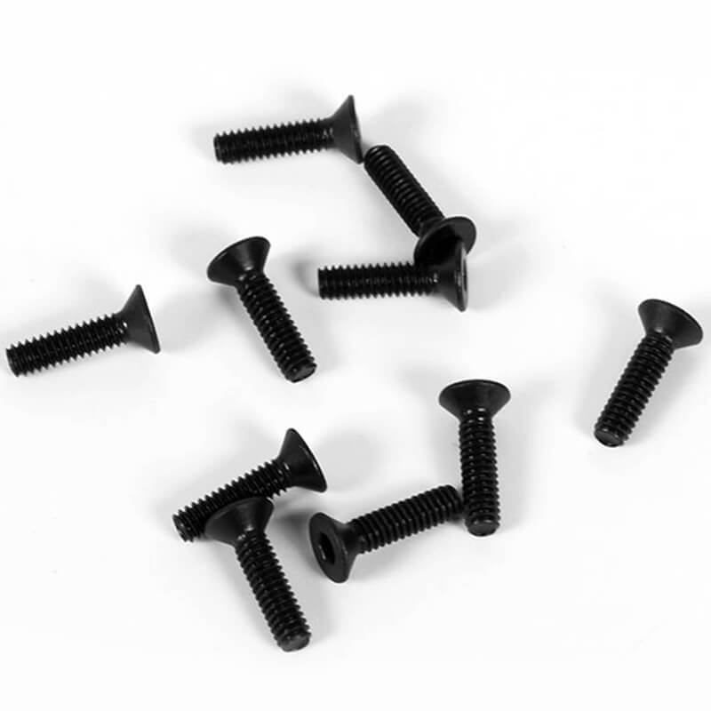 image RC4WD STEEL FLAT HEAD SOCKET CAP SCREW M2 X 8MM (10) - Image 1