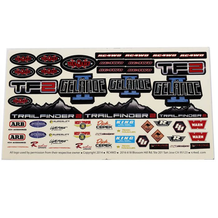 RC4WD LOGO DECAL SHEET - Image 1