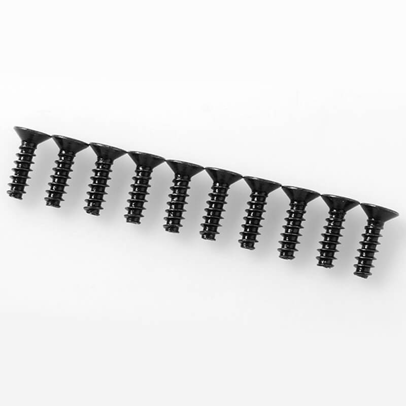 image RC4WD FLAT HEAD SELF TAPPING SCREWS M3 X 10MM (BLACK) - Image 1
