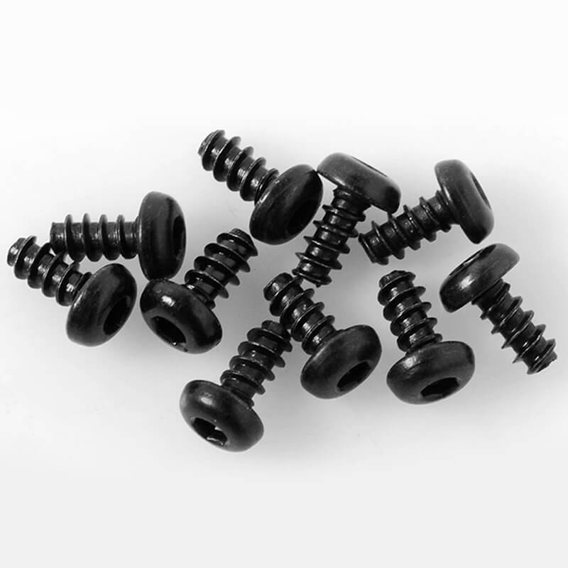 image RC4WD BUTTON HEAD SELF TAPPING SCREWS M3 X 6MM (BLACK) - Image 1