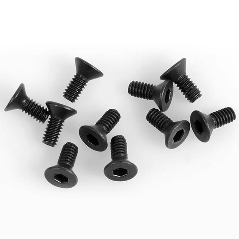 image RC4WD STEEL FLAT HEAD SOCKET CAP SCREW M2 X 5MM (BLACK) - Image 1