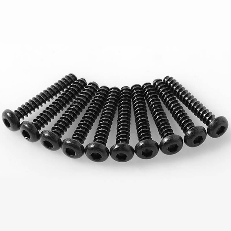 image RC4WD BUTTON HEAD SELF TAPPING SCREWS M3 X 18MM (BLACK) - Image 1