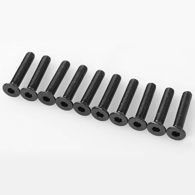 image RC4WD STEEL FLAT HEAD SOCKET CAP SCREWS M3 X 16MM (10) - Image 1