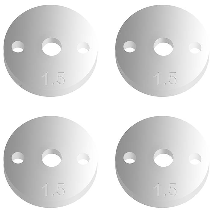 image ASSOCIATED FT 12MM PISTONS V2 2 x 1.5MM FLAT (SCREW MOUNT) - Image 1