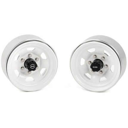 RC4WD STAMPED STEEL 1.7" BEADLOCK SR5 WHEELS (WHITE/BLACK)