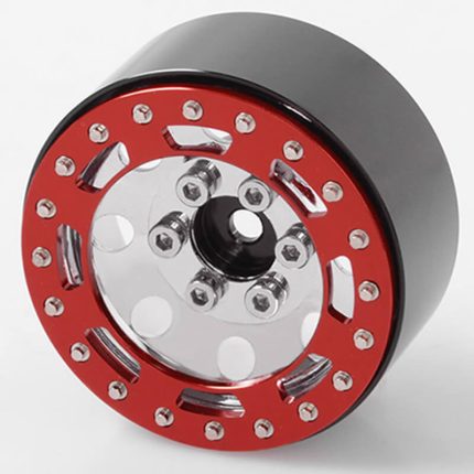 RC4WD TRO 1.7" STAMPED STEEL BEADLOCK WHEELS (RED/CHROME)