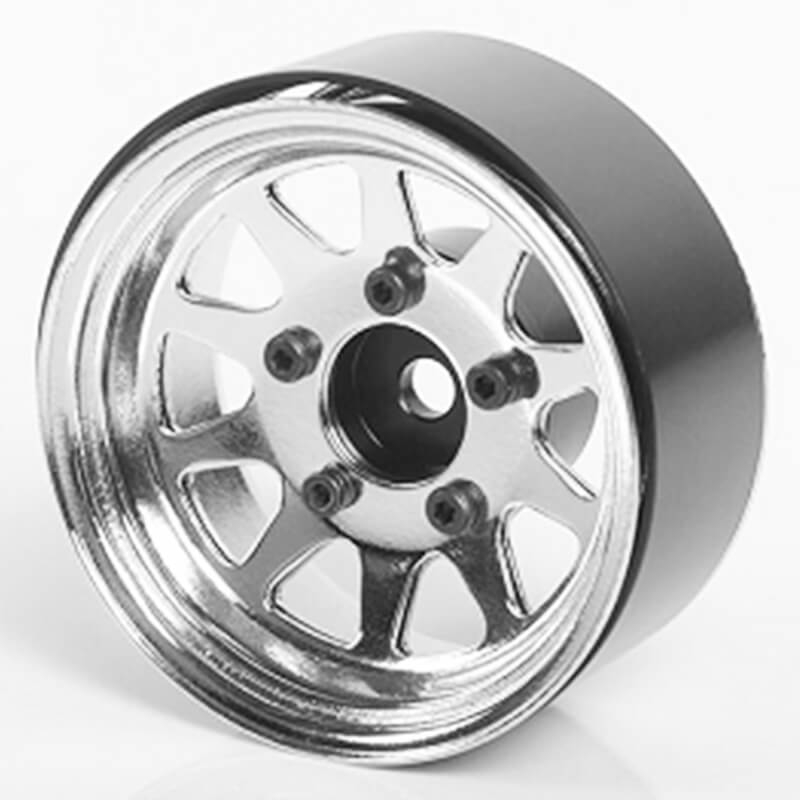 image RC4WD OEM STAMPED STEEL 1.55" BEADLOCK WHEELS (CHROME) - Image 1