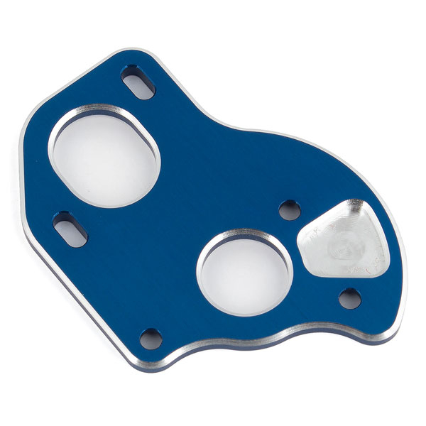 image TEAM ASSOCIATED B6.1 LAYDOWN MOTOR PLATE BLUE ALUMINUM - Image 1