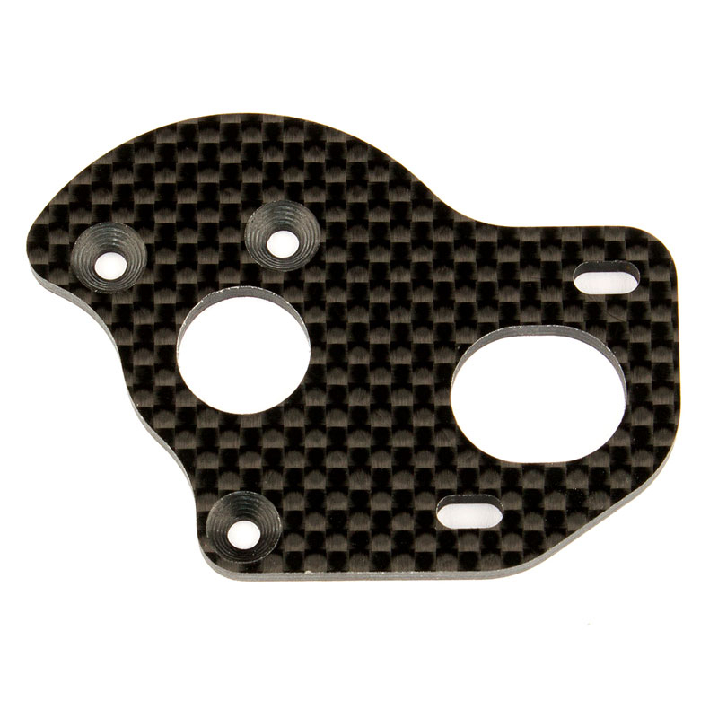 image TEAM ASSOCIATED FT LAYDOWN/ LAYBACK MOTOR PLATE GRAPHITE - Image 1