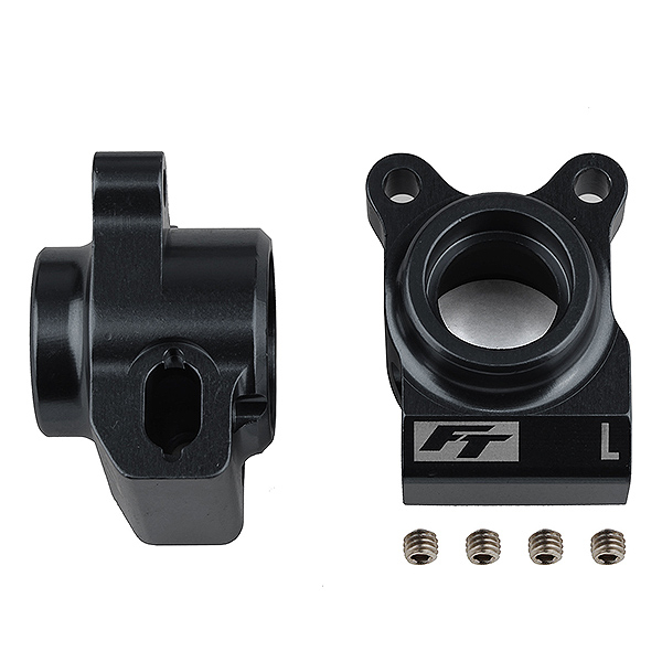 image TEAM ASSOCIATED FT B6.2/B6.3 REAR HUBS BLACK ALUMINIUM - Image 1