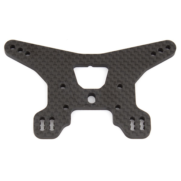 image TEAM ASSOCIATED B64 REAR SHOCK TOWER WOVEN CARBON FIBRE LONG - Image 1