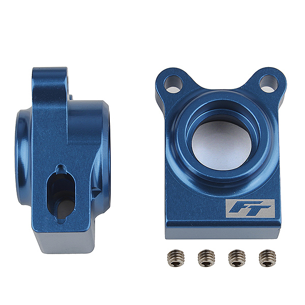 image TEAM ASSOCIATED FT B74.1 REAR HUBS BLUE ALUMINIUM - Image 1