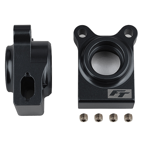 image TEAM ASSOCIATED FT B74.1 REAR HUBS BLACK ALUMINIUM - Image 1