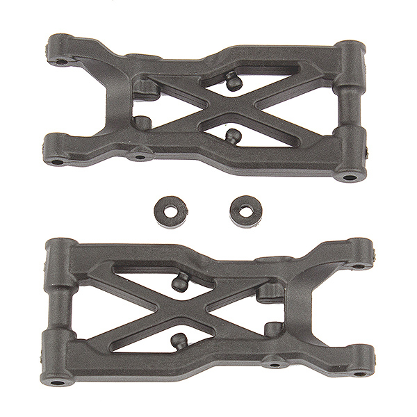 image TEAM ASSOCIATED B74/B74.1 FT REAR SUSPENSION ARMS CARBON FIBRE - Image 1