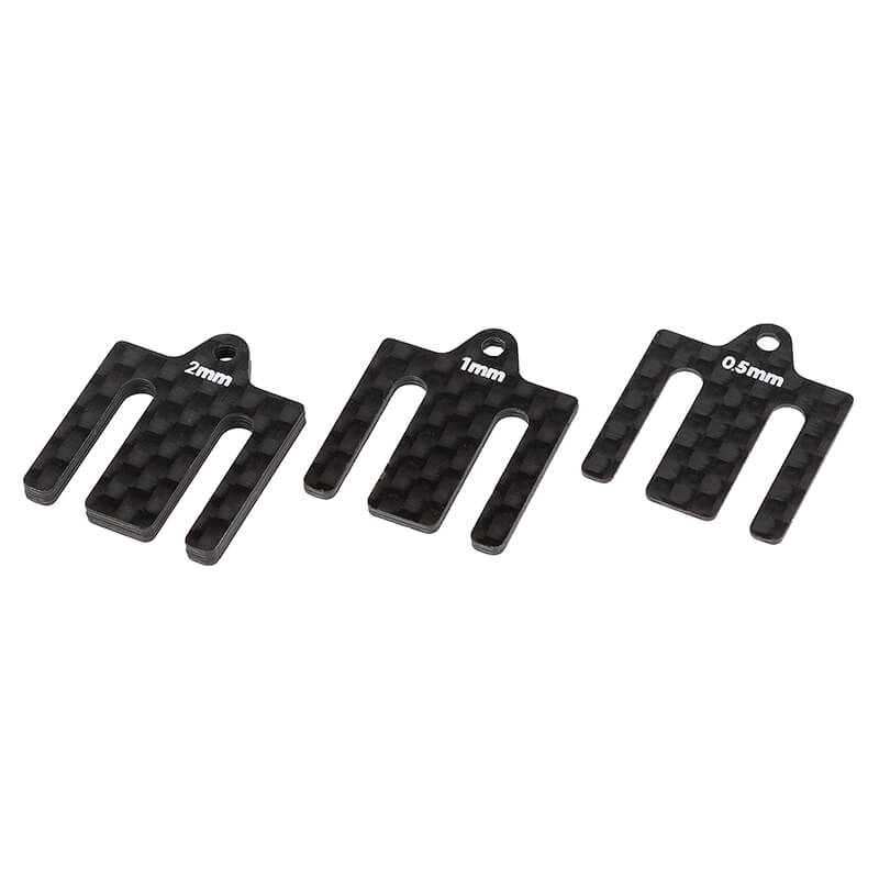 image TEAM ASSOCIATED RC10B7 FT FRONT BULKHEAD SHIMS C/FIBRE - Image 1