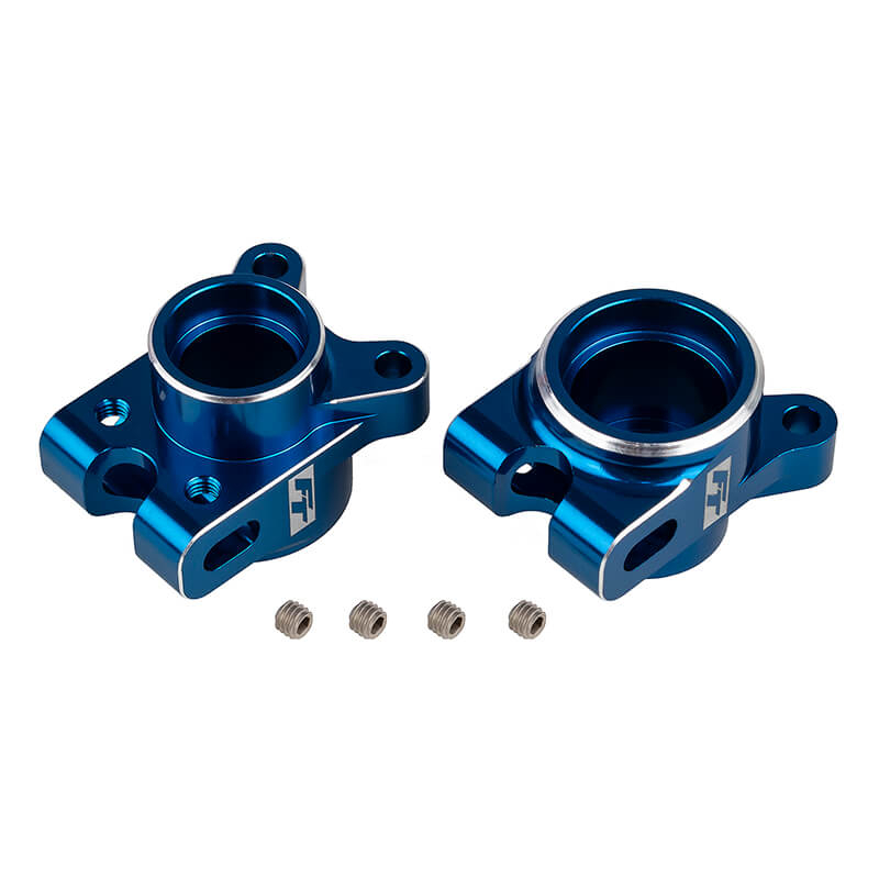 image TEAM ASSOCIATED FT RC10B7 REAR HUB SET BLUE ALUMINIUM - Image 1