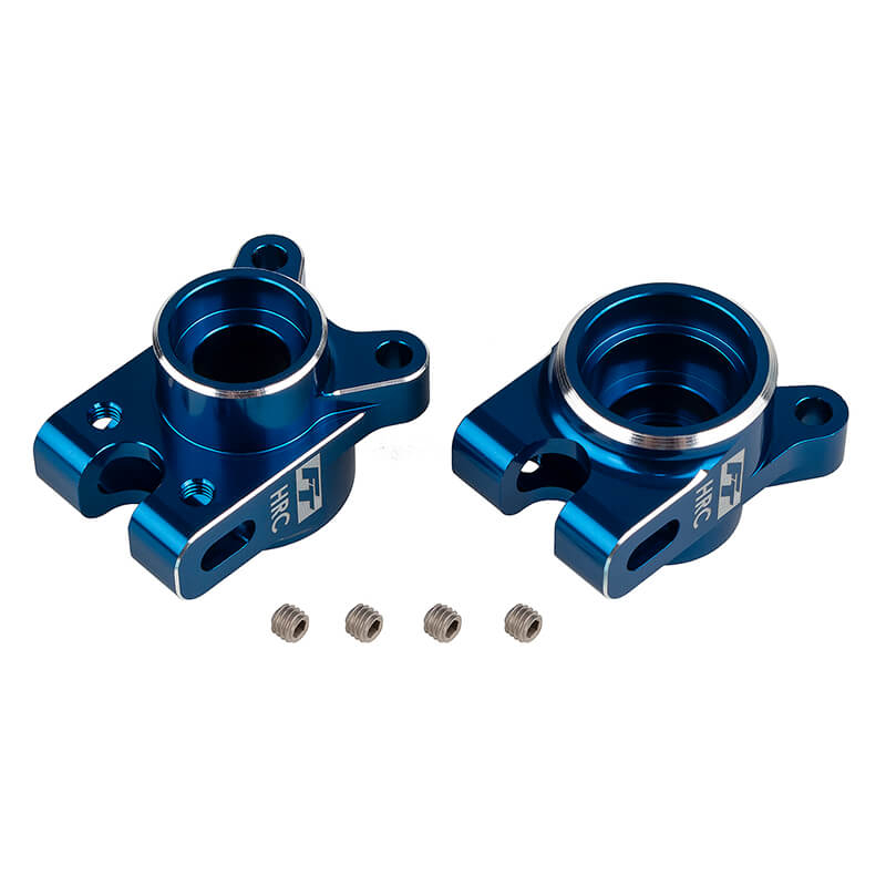 image TEAM ASSOCIATED FT RC10B7 REAR HUB SET HRC BLUE ALUMINIUM - Image 1