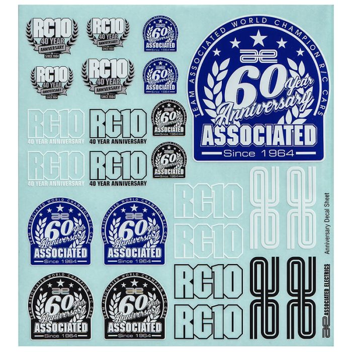 TEAM ASSOCIATED ANNIVERSARY DECAL SHEET - Image 1