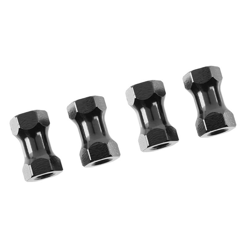 image CORALLY CHASSIS POST 10MM ALUMINIUM BLACK 4 PCS - Image 1