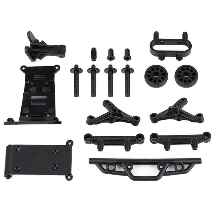 TEAM ASSOCIATED REFLEX 14MT BUMPER, WHEELIE BAR, BODY MOUNT SET - Image 1