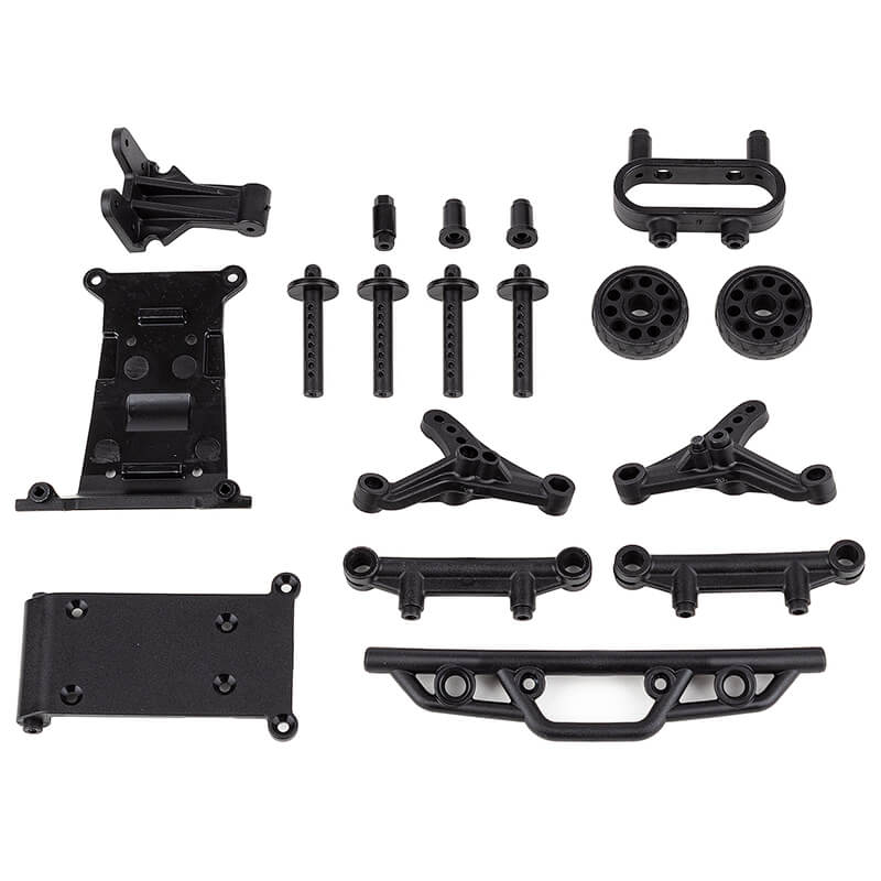 image TEAM ASSOCIATED REFLEX 14MT BUMPER, WHEELIE BAR, BODY MOUNT SET - Image 1