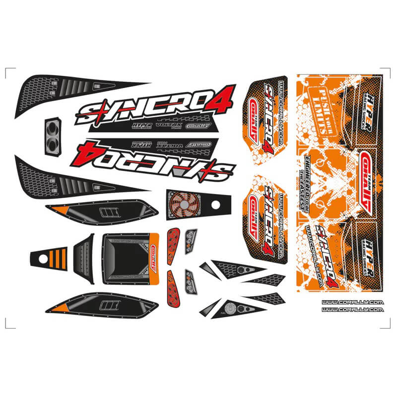 image TEAM CORALLY BODY DECAL SHEET SYNCRO 4 ORNAGE 1PC - Image 1
