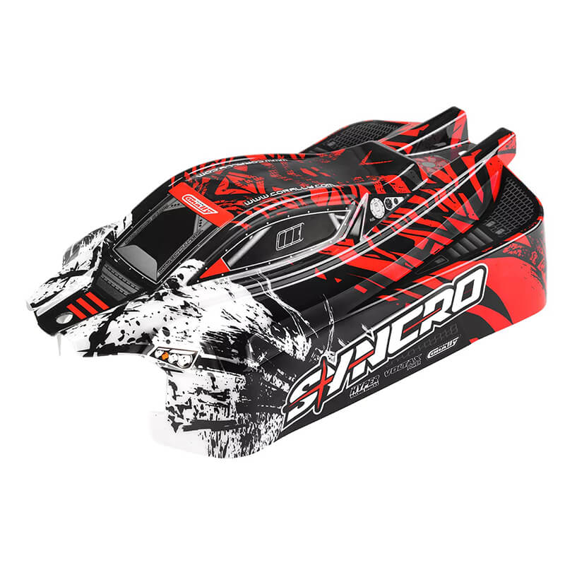 image CORALLY POLYCARBONATE BODY SYNCRO PAINTED CUT DECALS RED COLOUR - Image 1