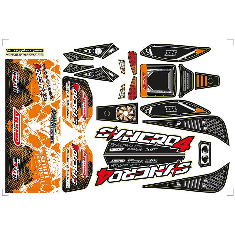 image CORALLY BODY DECAL SHEET SYNCRO PRECUT ORANGE COLOUR - Image 1