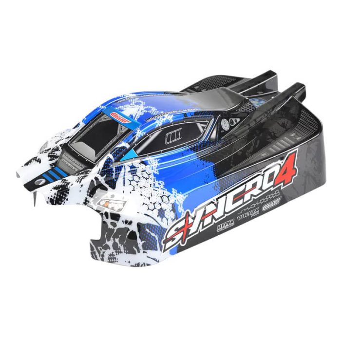 TEAM CORALLY POLYCARBONATE PAINTED BODY SYNCRO 4 BLUE - Image 1