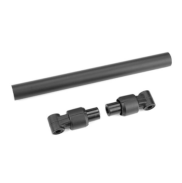 image CORALLY CHASSIS TUBE FRONT 110MM ALUMINUM BLACK 1 SET - Image 1