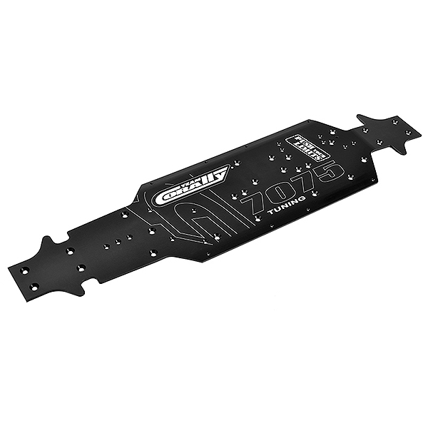 image CORALLY CHASSIS LWB SWISS 7075 T6 3MM HARD BLACK - Image 1