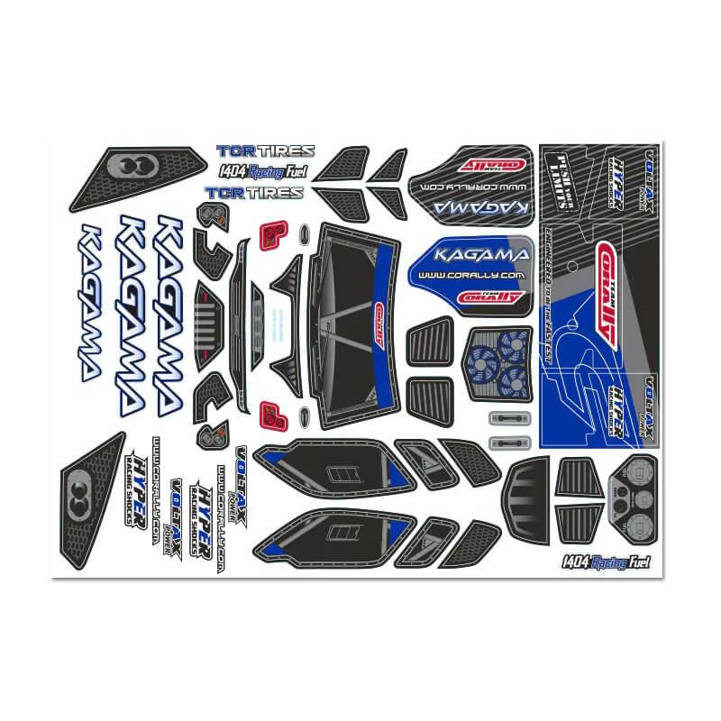 image TEAM CORALLY BODY DECAL SHEET KAGAMA BLUE 1PC - Image 1