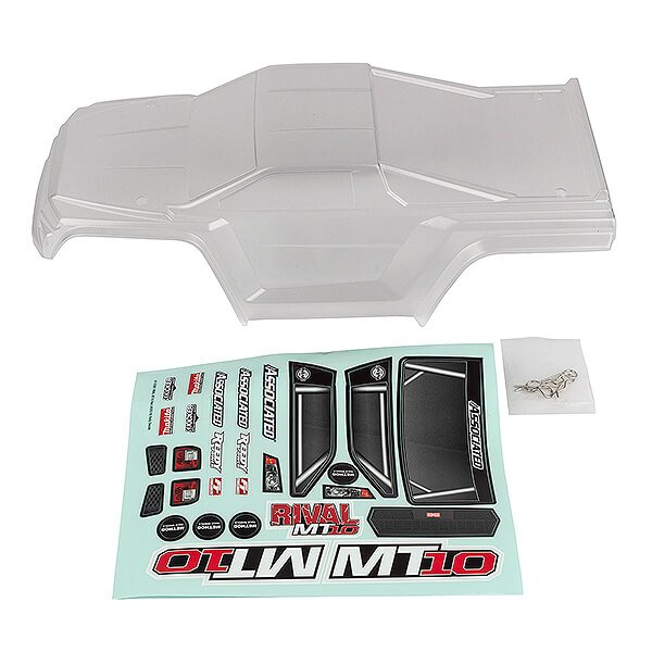 image TEAM ASSOCIATED RIVAL MT10 V2 CLEAR BODYSHELL - Image 1