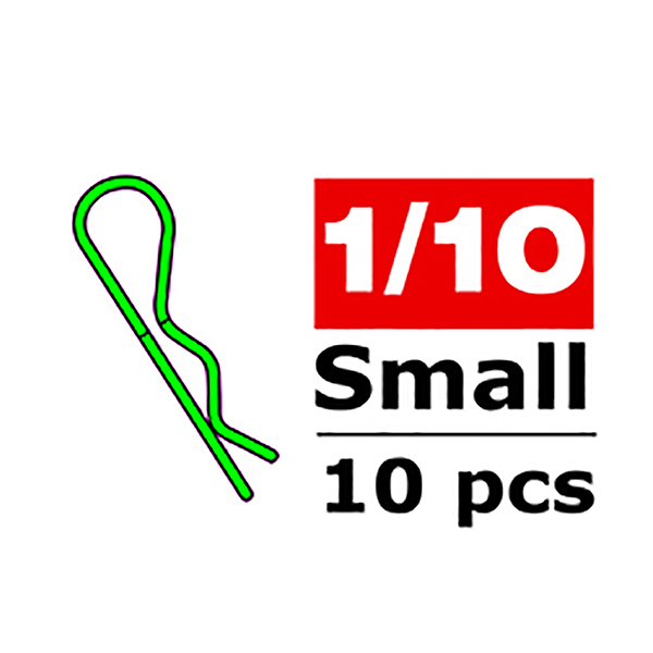 image CORALLY BODY CLIPS 45 BENT SMALL GREEN 10 PCS - Image 1