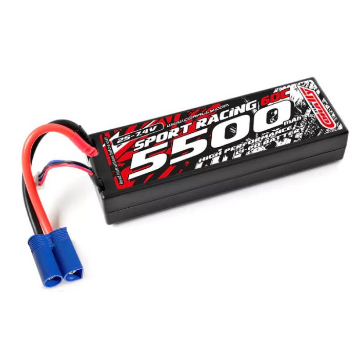 CORALLY POWER RACING 60C LIPO BATTERY 5500MAH 7.4V EC5 2S - Image 1