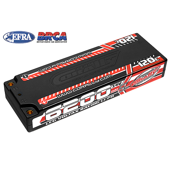image CORALLY VOLTAX 120C LIPO BATTERY 6200MAH 7.4V LCG STICK 2S 4mm Bullit - Image 1